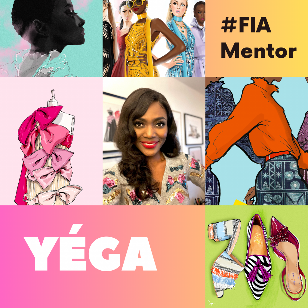 Fashion Illustration mentoring with female african artists and artwork colourful